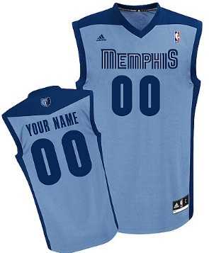 Men & Youth Customized Memphis Grizzlies Light Blue Jersey-0